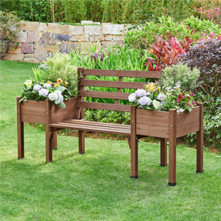 Corner planter online bench